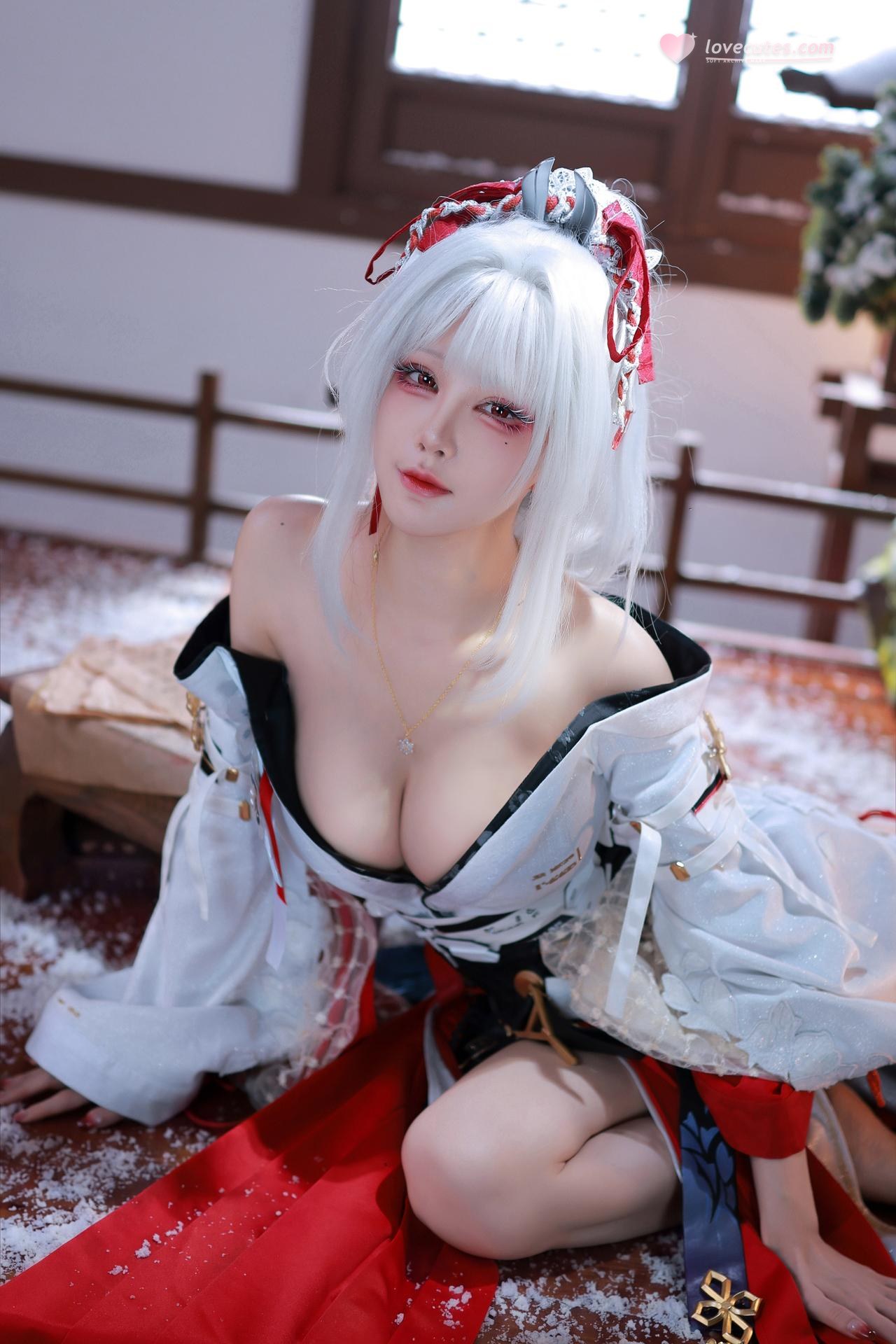 [cosplay] 水淼aqua - 鸣潮 绯雪：鸣潮 绯雪角色还原美腿大尺度 51P