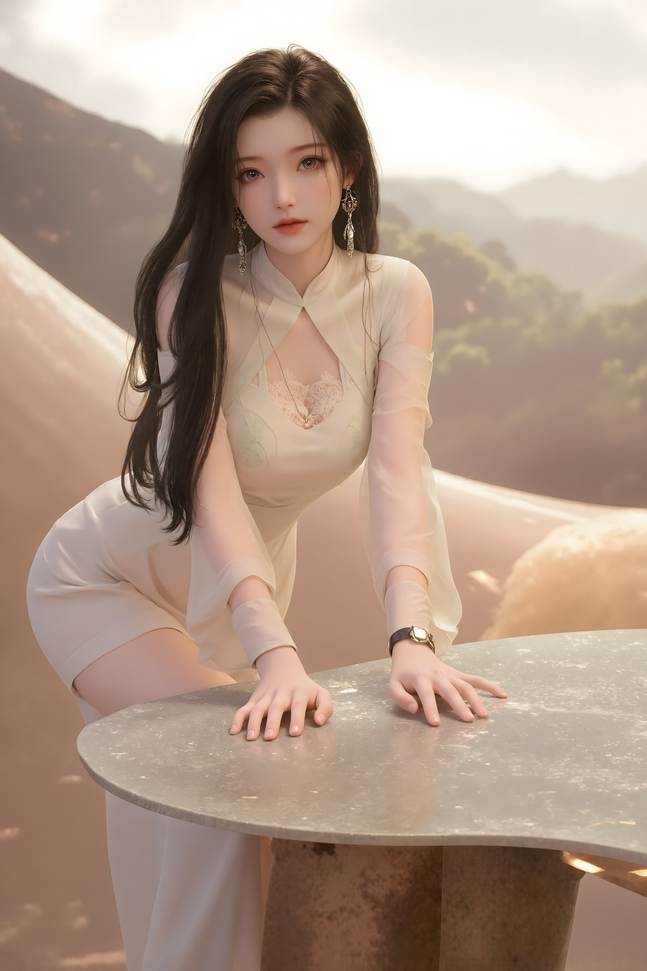 AI Porn - 陆嫁嫁：古风角色写真长发AI成人向图集 61P