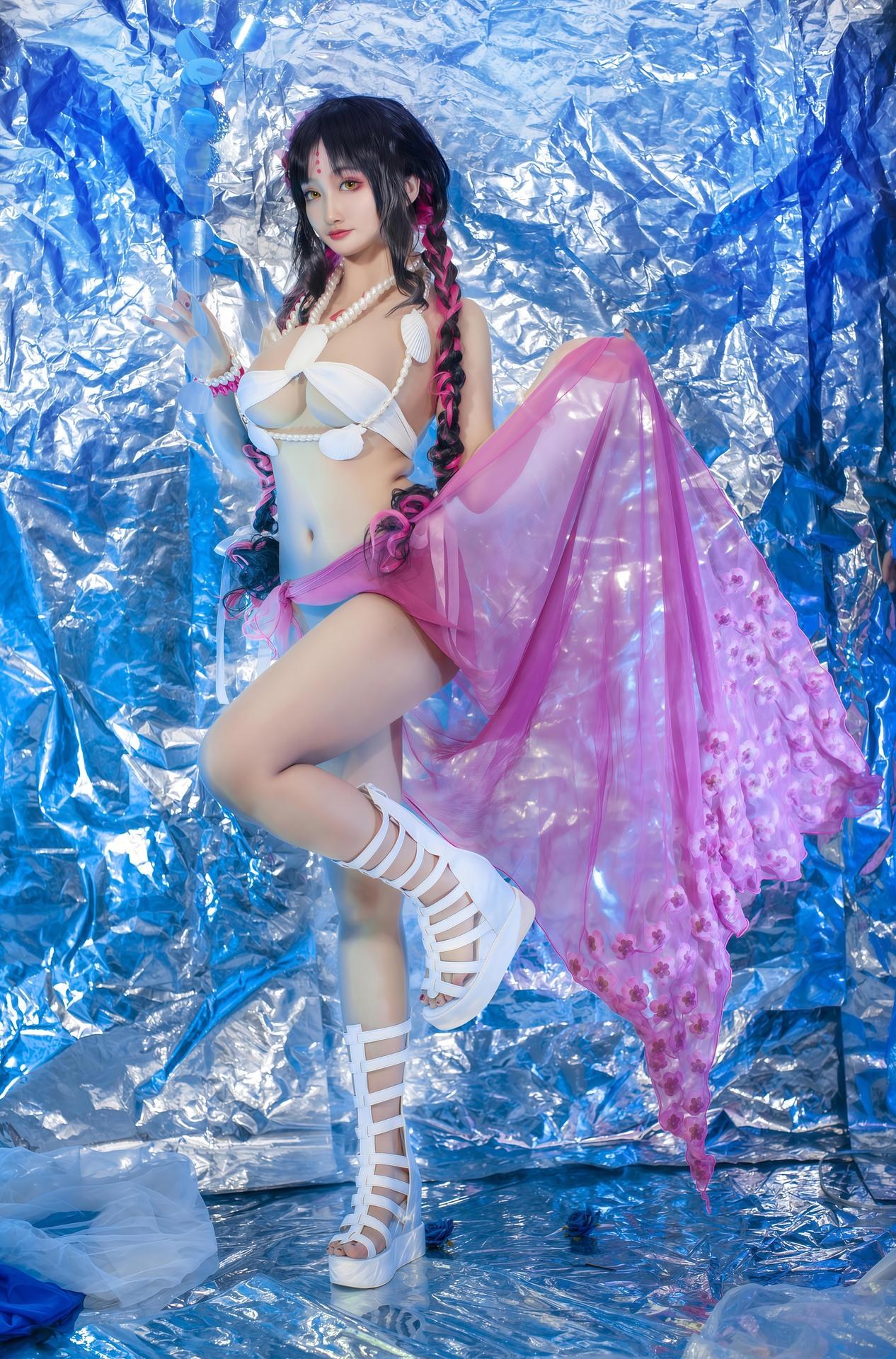 [cosplay] LoLiSAMA - 셋쇼인 수영복 코스프레 34P