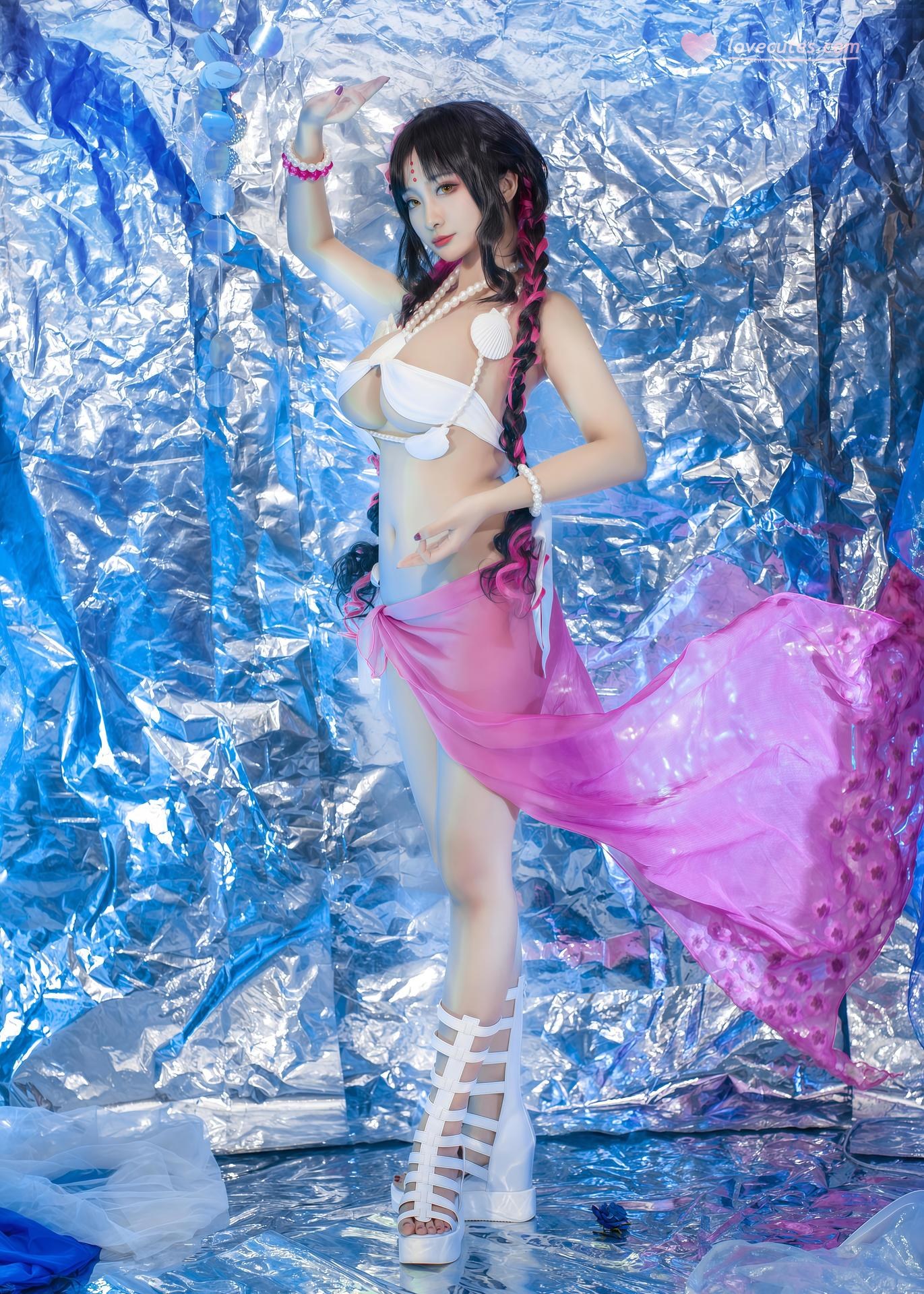 [cosplay] LoLiSAMA - 셋쇼인 수영복 코스프레 34P