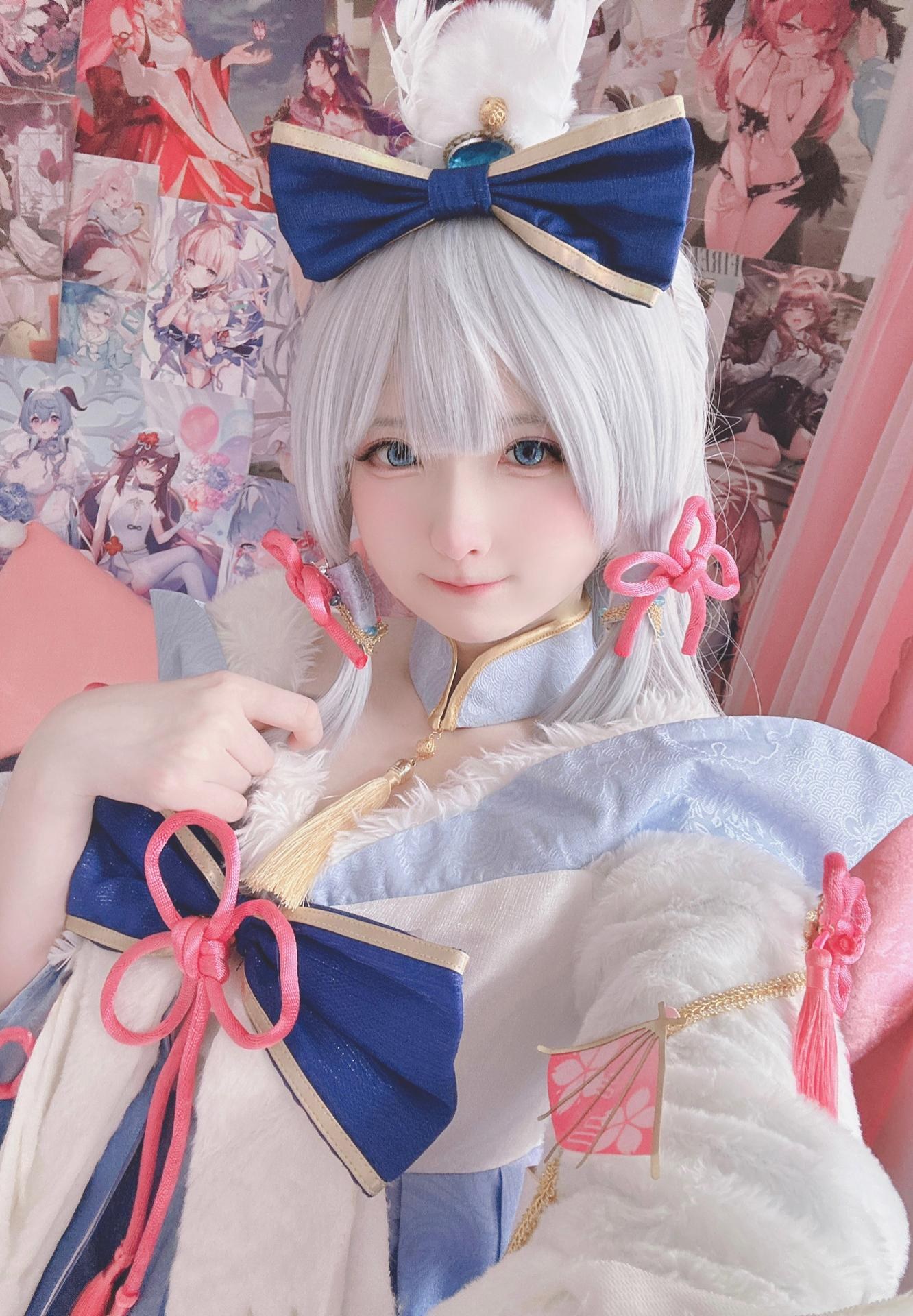 Xi Daidai - Kamisato Ayaka White Heron bộ ảnh cosplay 19P6G2V