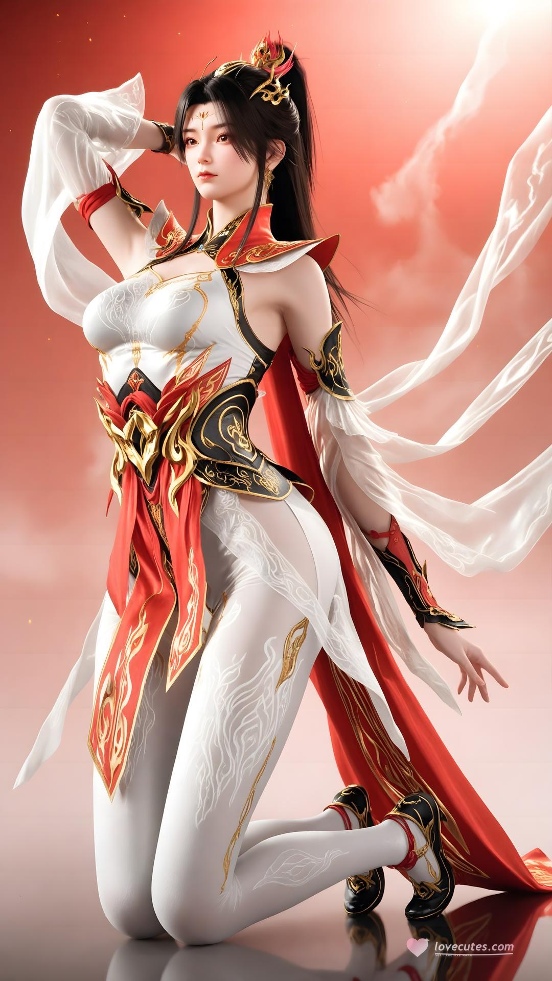 AI Generated Anime Girl - 대주재 샤오샤오 화이트 스타킹 갤러리 70P