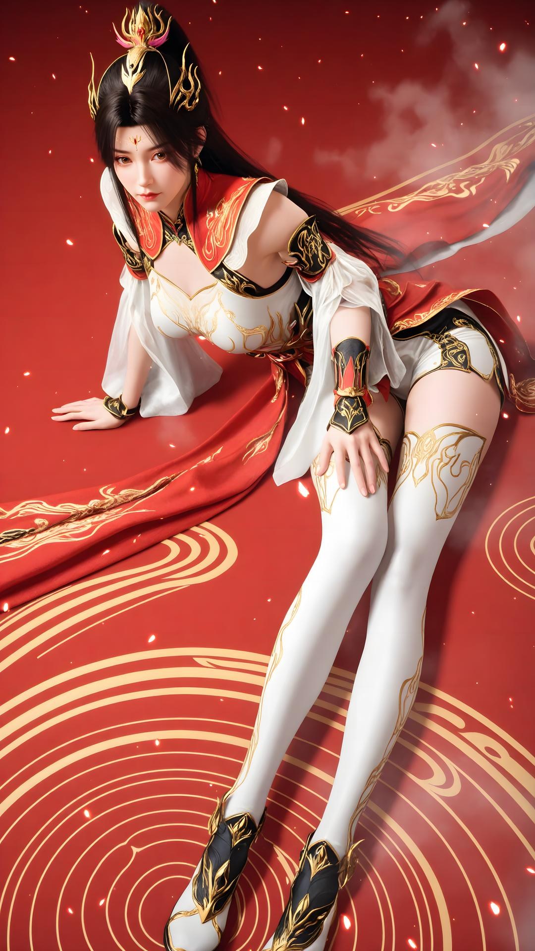 AI Generated Anime Girl - 대주재 샤오샤오 화이트 스타킹 갤러리 70P