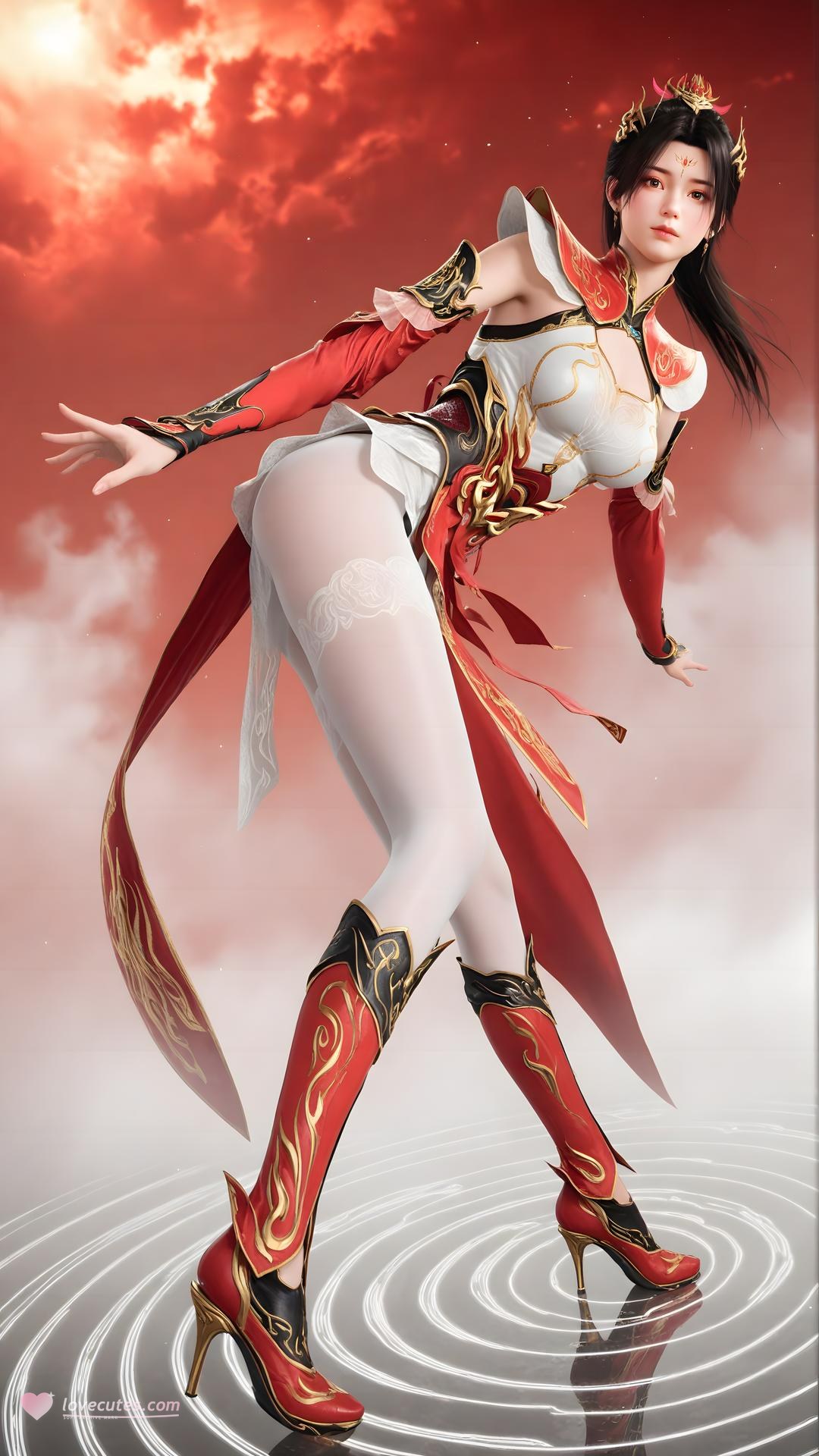 AI Generated Anime Girl - 대주재 샤오샤오 화이트 스타킹 갤러리 70P