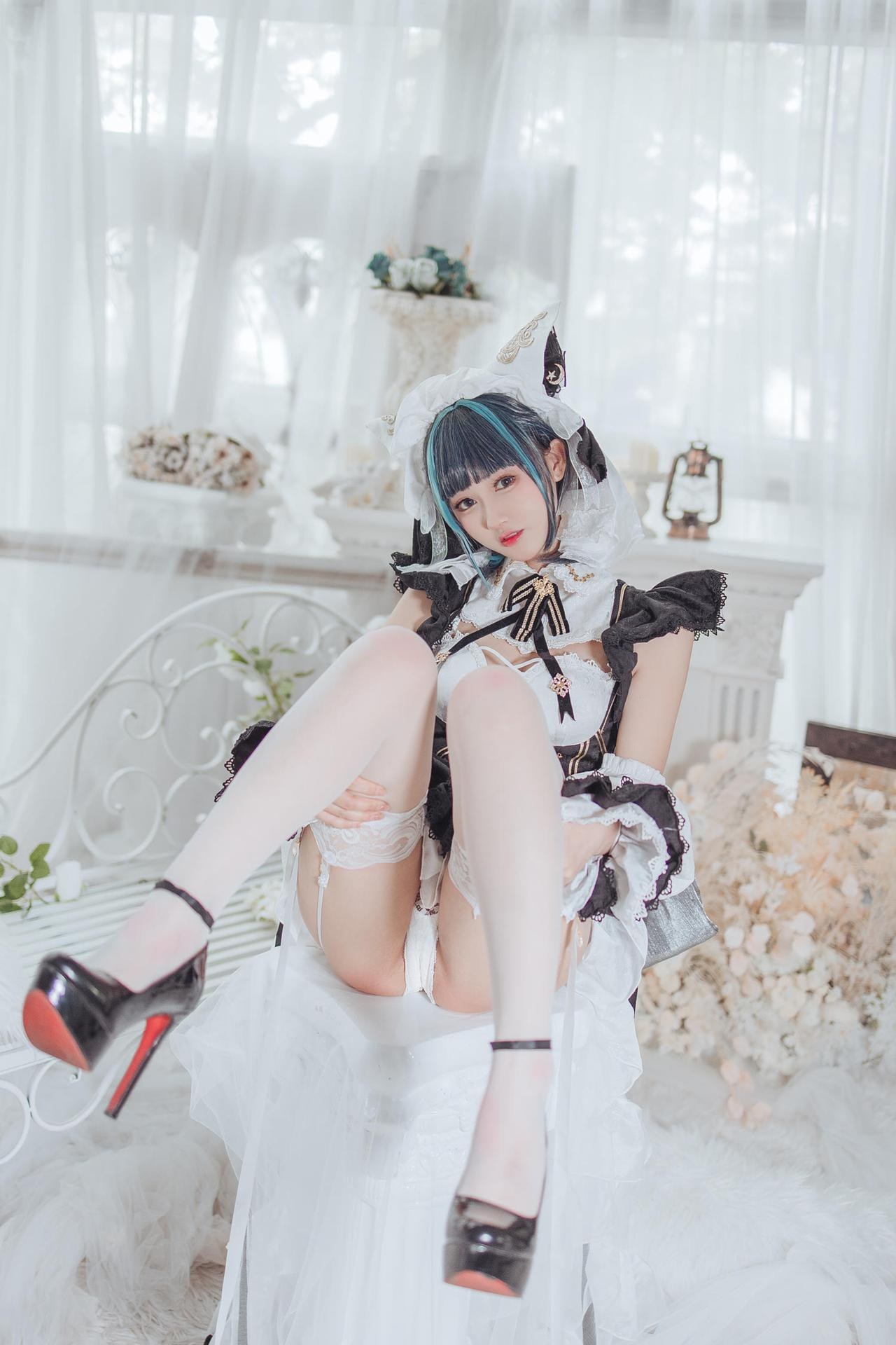 [cosplay] Hanyu Sanwei - アズールレーン チェシャー メイド コスプレ 35P