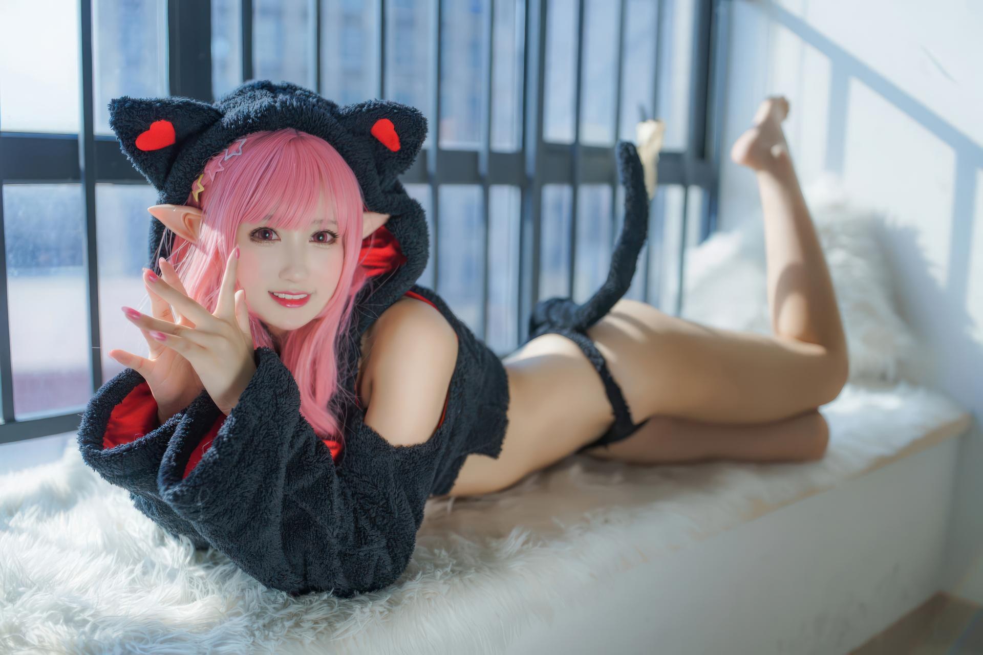 [cosplay] Hanyu Sanwei - ピンク髪ギフト猫 コスプレ 26P