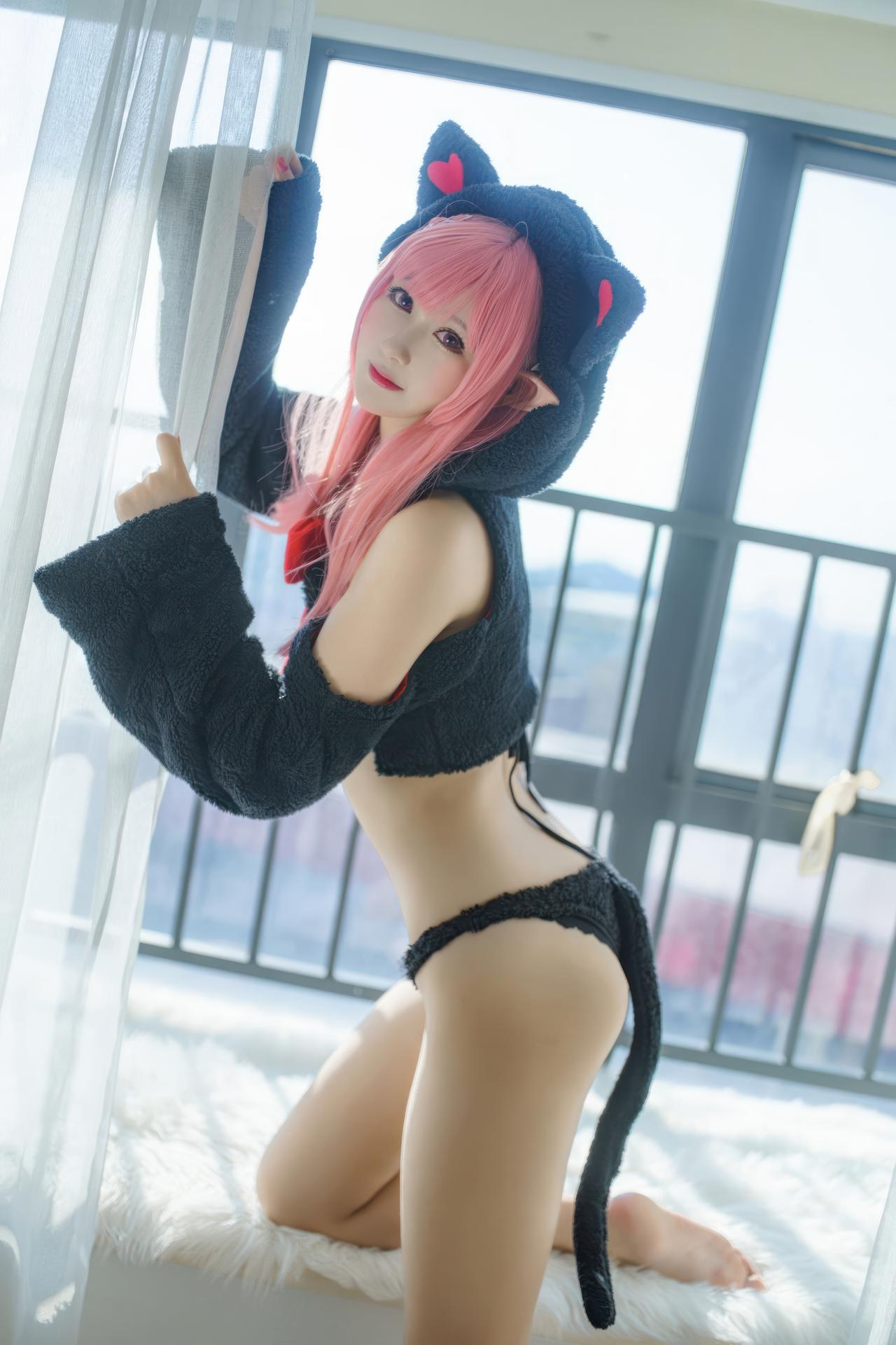 [cosplay] Hanyu Sanwei - ピンク髪ギフト猫 コスプレ 26P