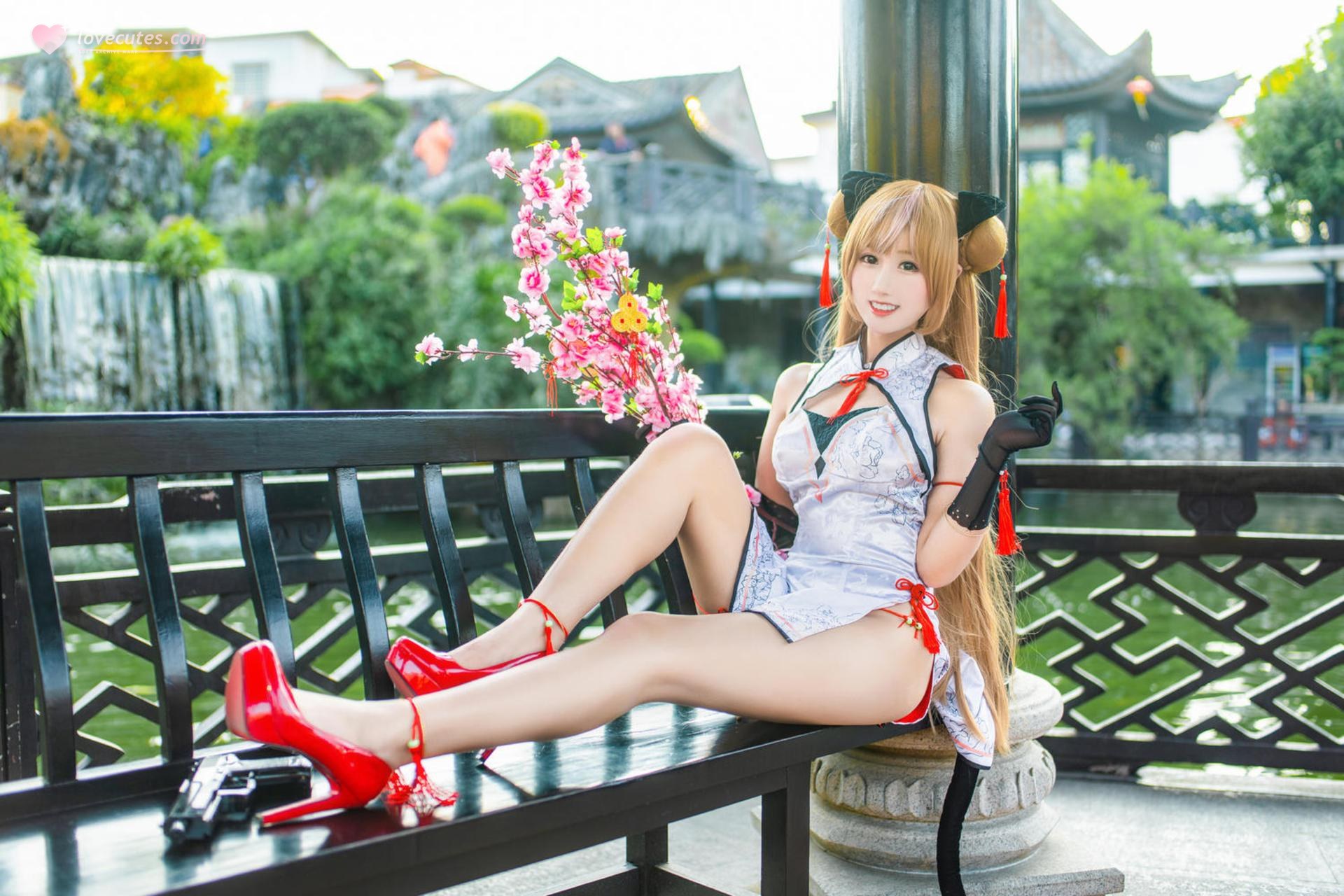[cosplay] Hanyu Sanwei - 소녀전선 Mk23 허니 플라워 코스프레 18P