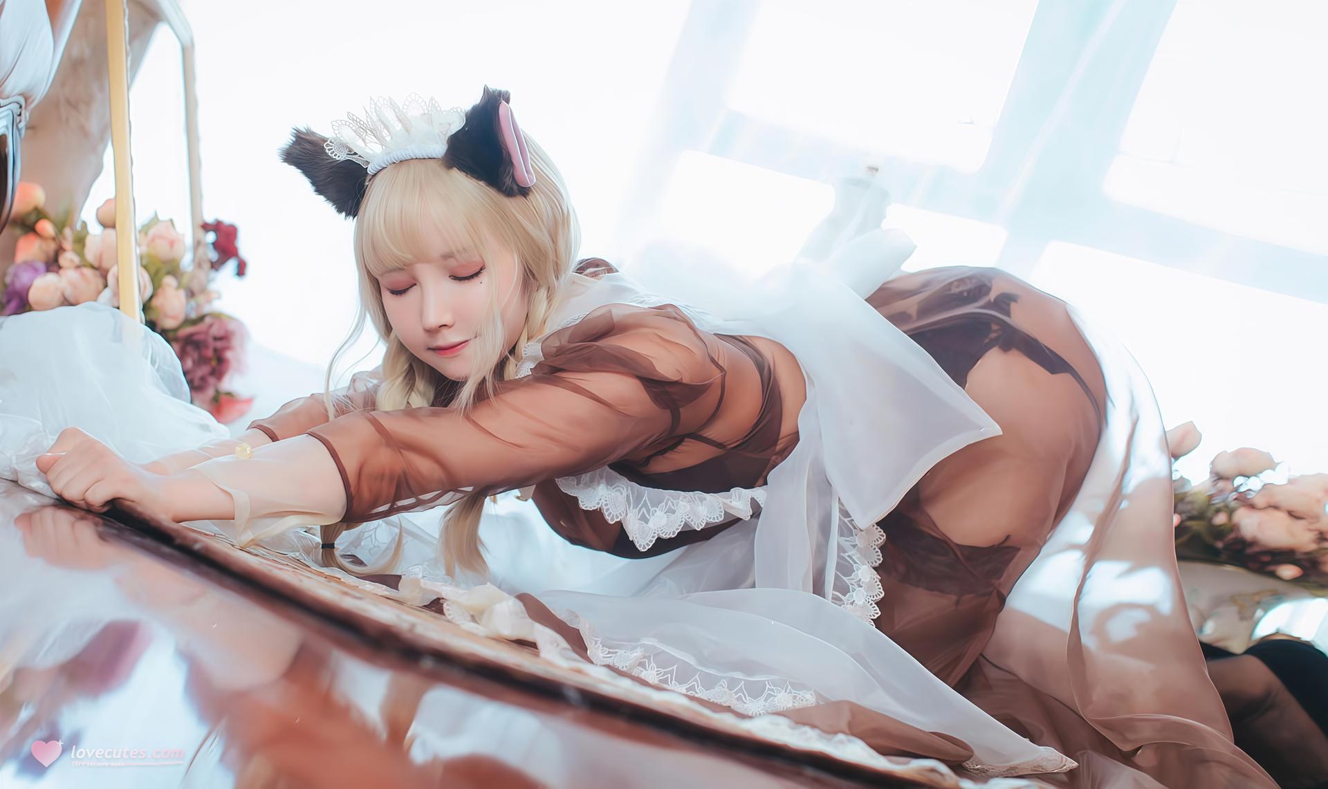 [cosplay] Hanyu Sanwei and Yi Qian Zhi Mao Bohe - シースルーメイド二人組 コスプレ 32P