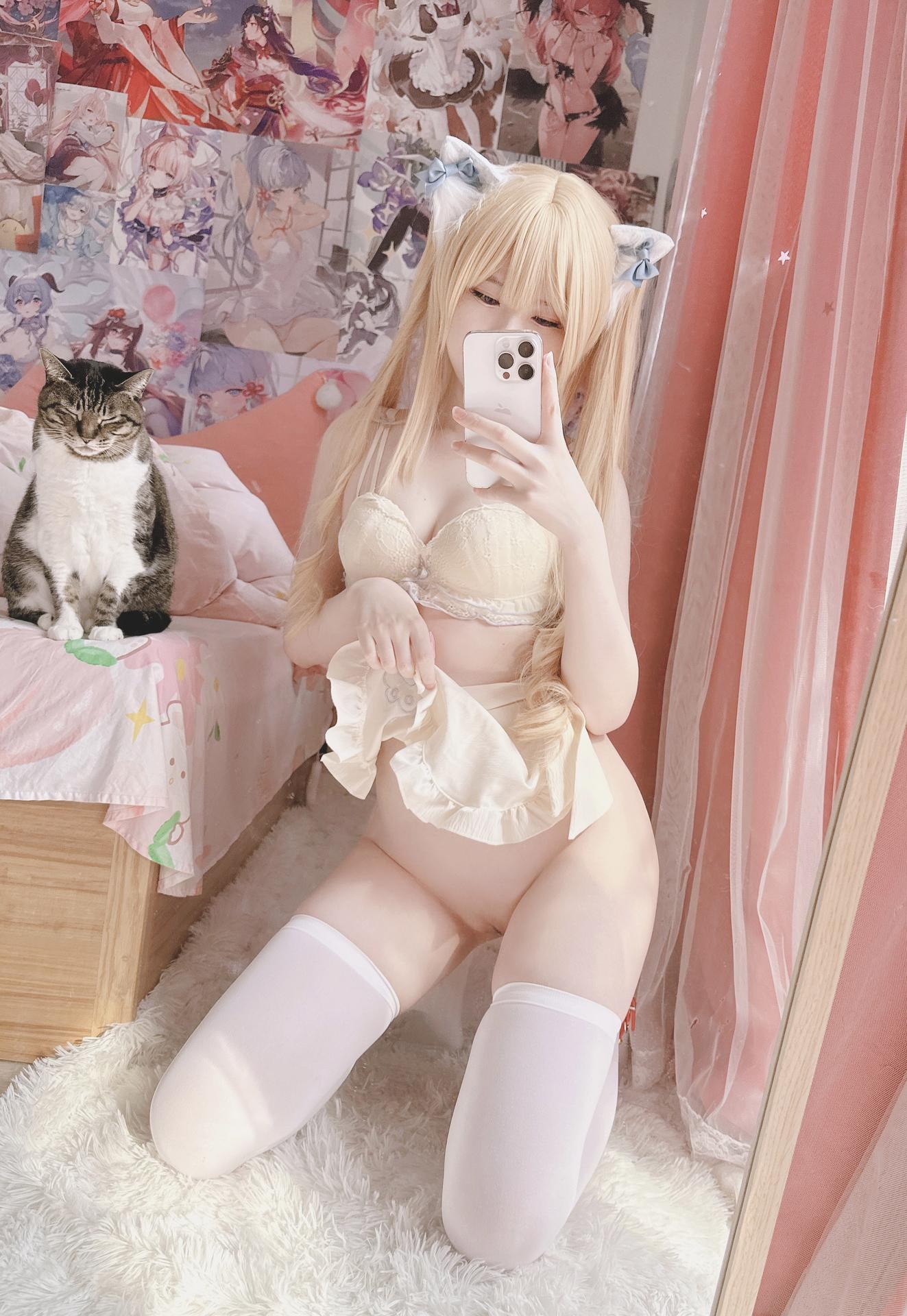 Xi Daidai - Cat-ear Maid bộ ảnh người thật phong cách riêng tư 19P1V
