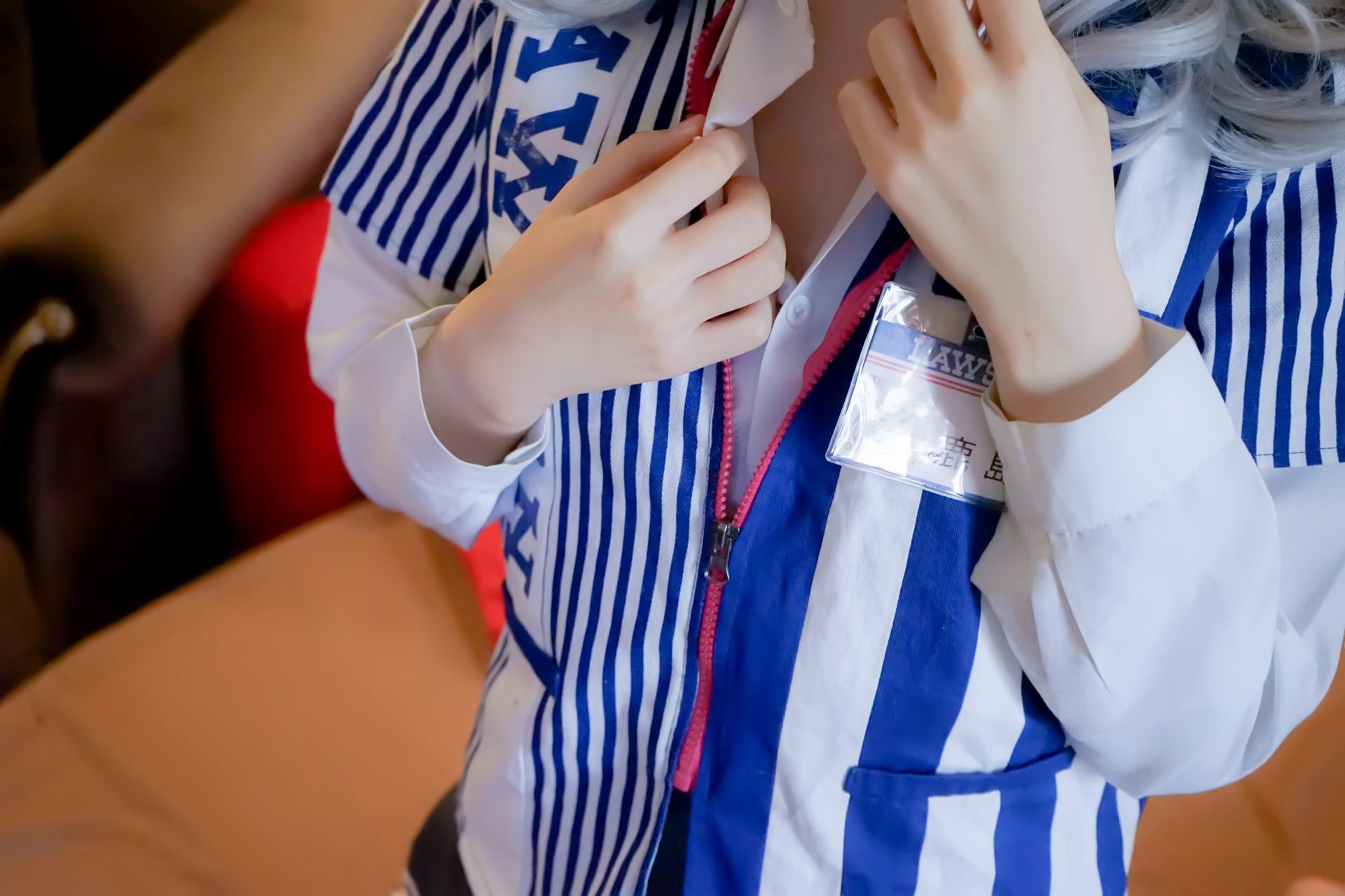 [คอสเพลย์] Shaonv Yinghua - Kashima Lawson Uniform: งานภาพผู้ใหญ่ รายละเอียดเปลือยท่อนบน ถุงน่องขาว ชุดภาพ 105P