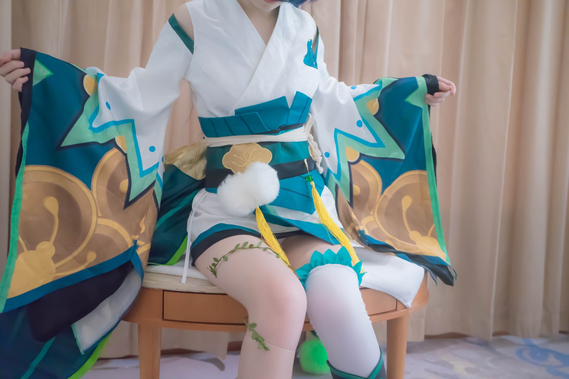 [Cosplay] Shaonv Yinghua - Onmyoji Hotarugusa: adult styling topless details curvy hips photo set 91P1V