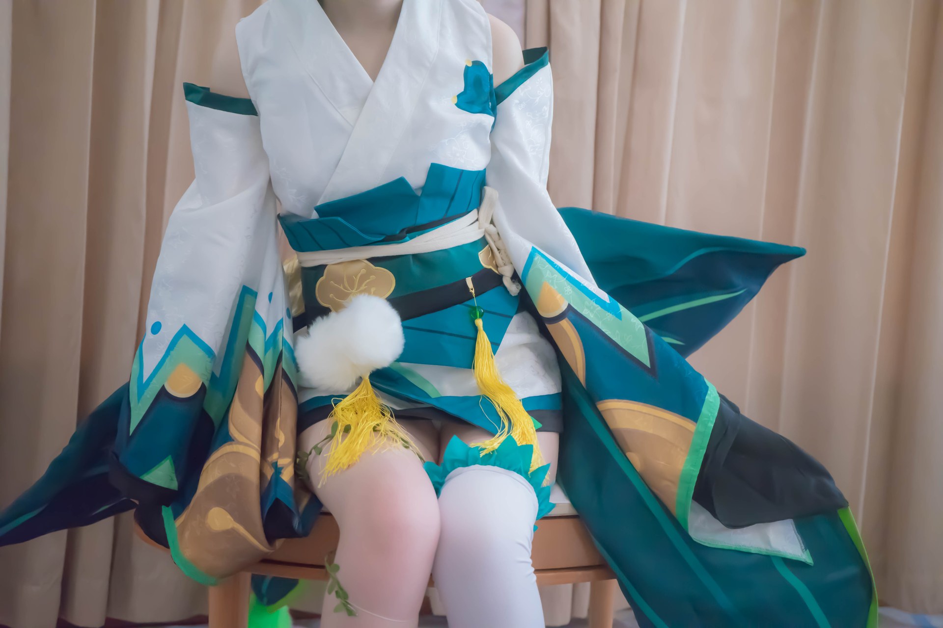 [Cosplay] Shaonv Yinghua - Onmyoji Hotarugusa: adult styling topless details curvy hips photo set 91P1V