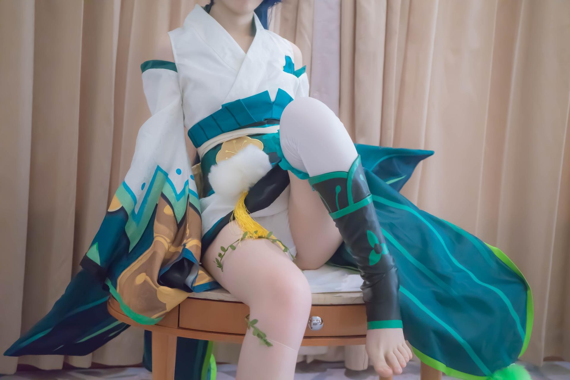 [Cosplay] Shaonv Yinghua - Onmyoji Hotarugusa: adult styling topless details curvy hips photo set 91P1V