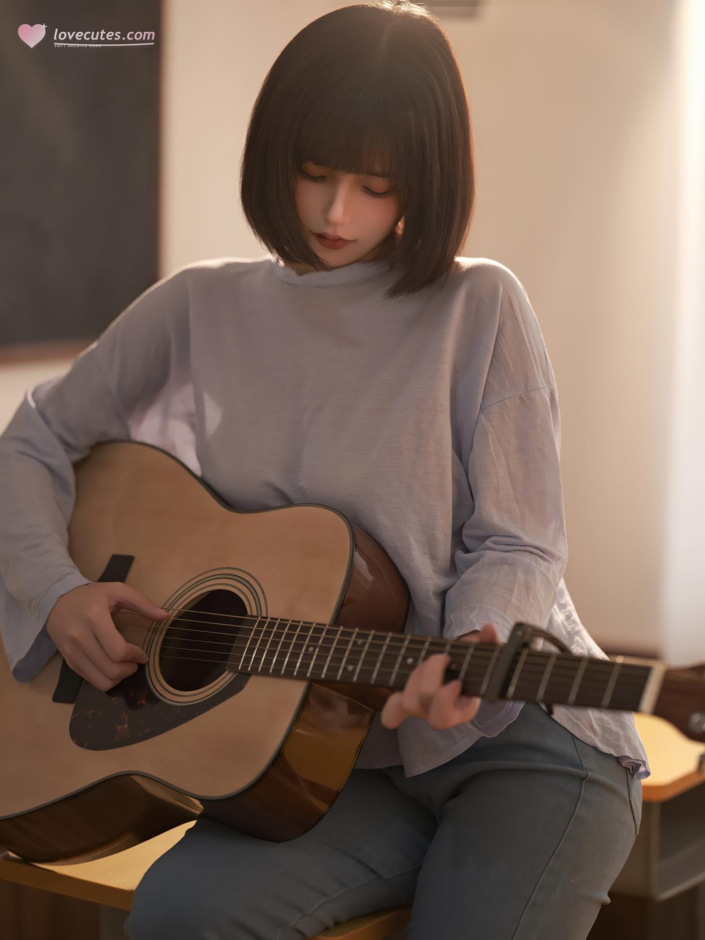 小仓千代w - 吉他少女私房 화보 20P