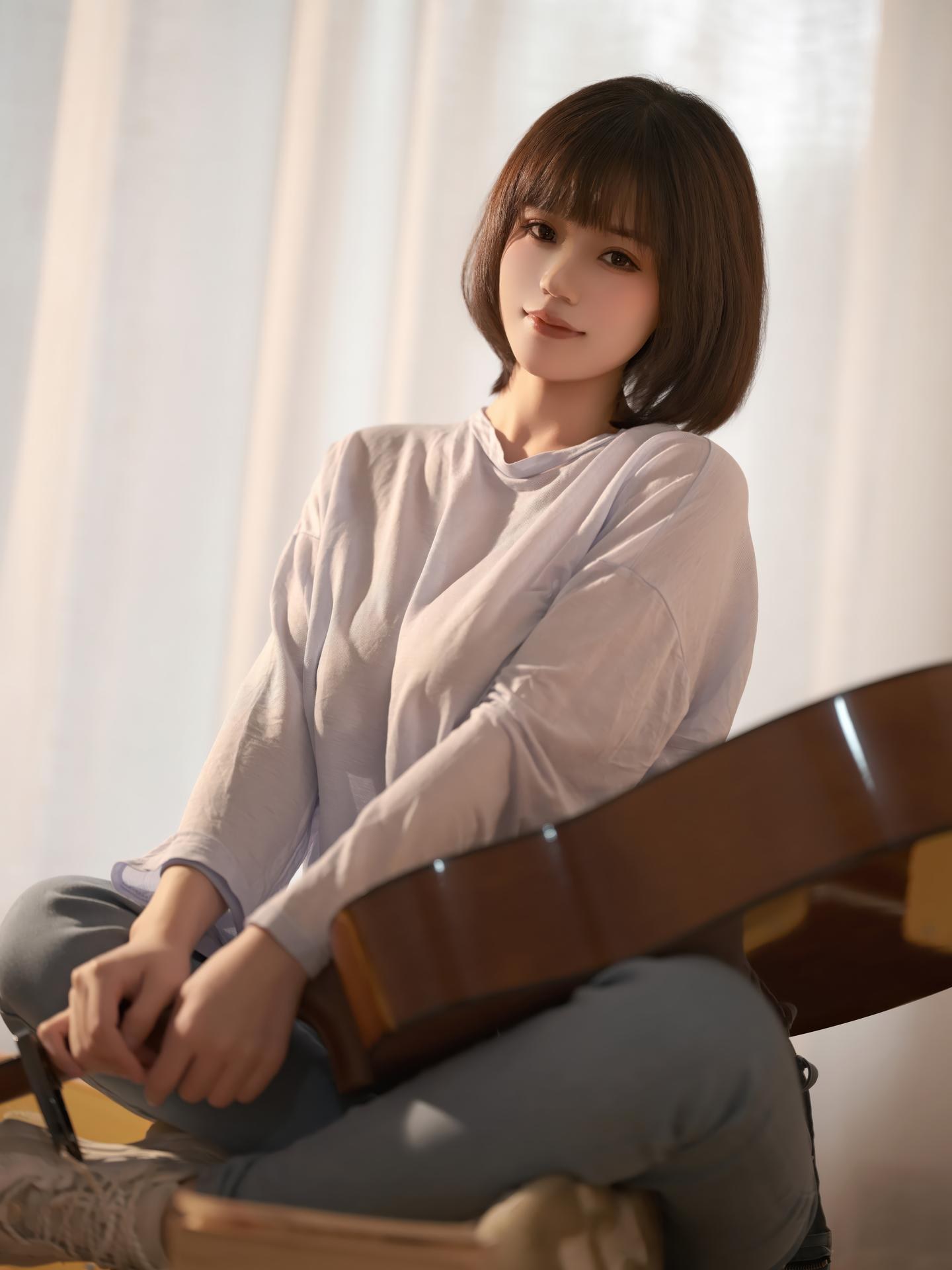 小仓千代w - 吉他少女私房 화보 20P
