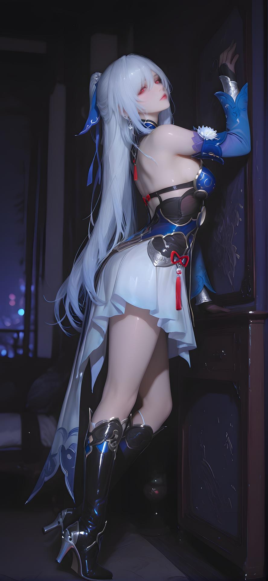 AI Porn - 崩壞星穹鐵道 鏡流：白髮全裸露穴圖集 177P