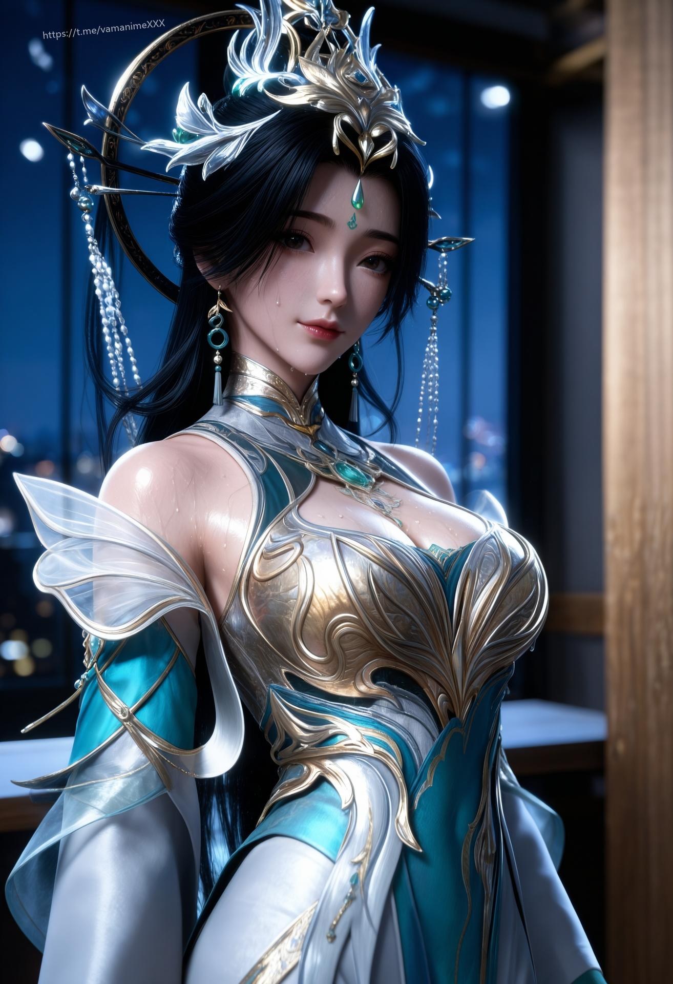AI Porn - 完美世界 柳神：青金宮裝夜景交合影片圖集 186P15V
